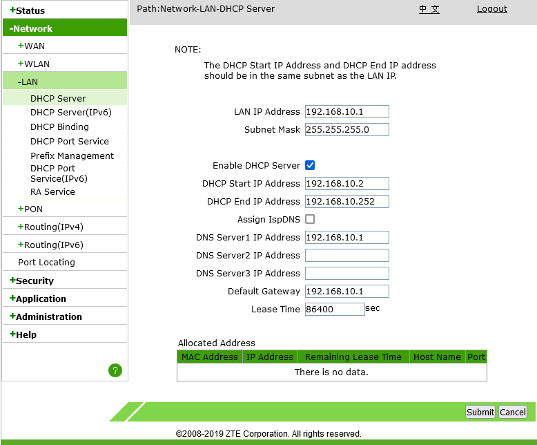 LAN IP Address